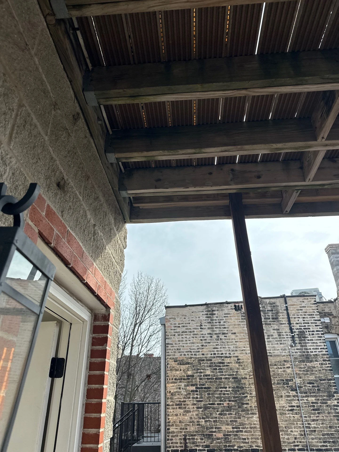 Chicago deck framing before the ceiling installation