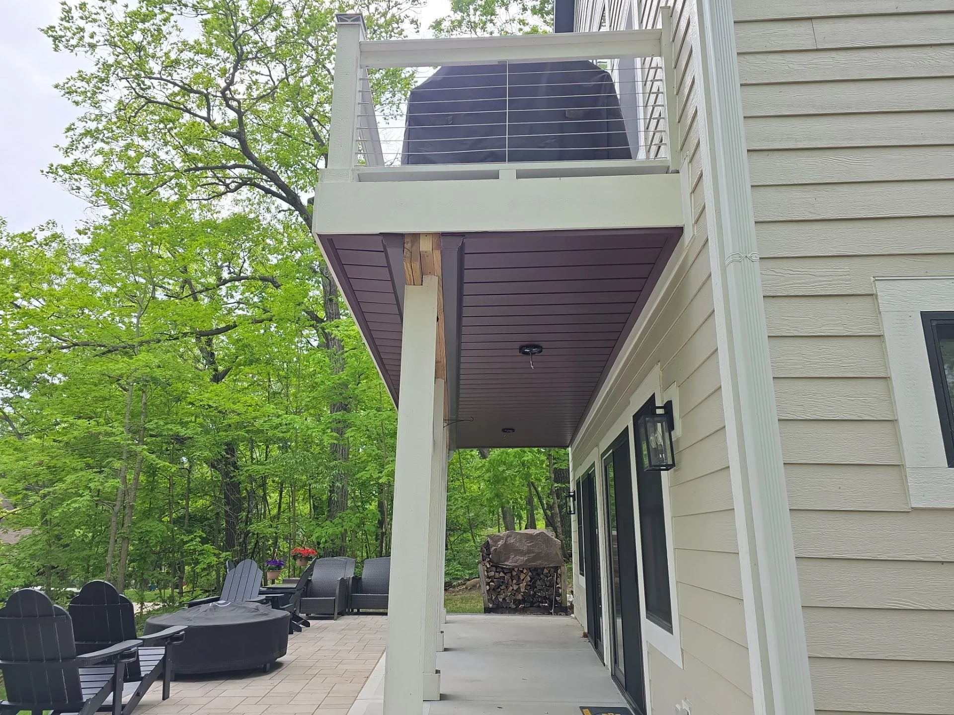 Completed Lake Geneva outdoor living area