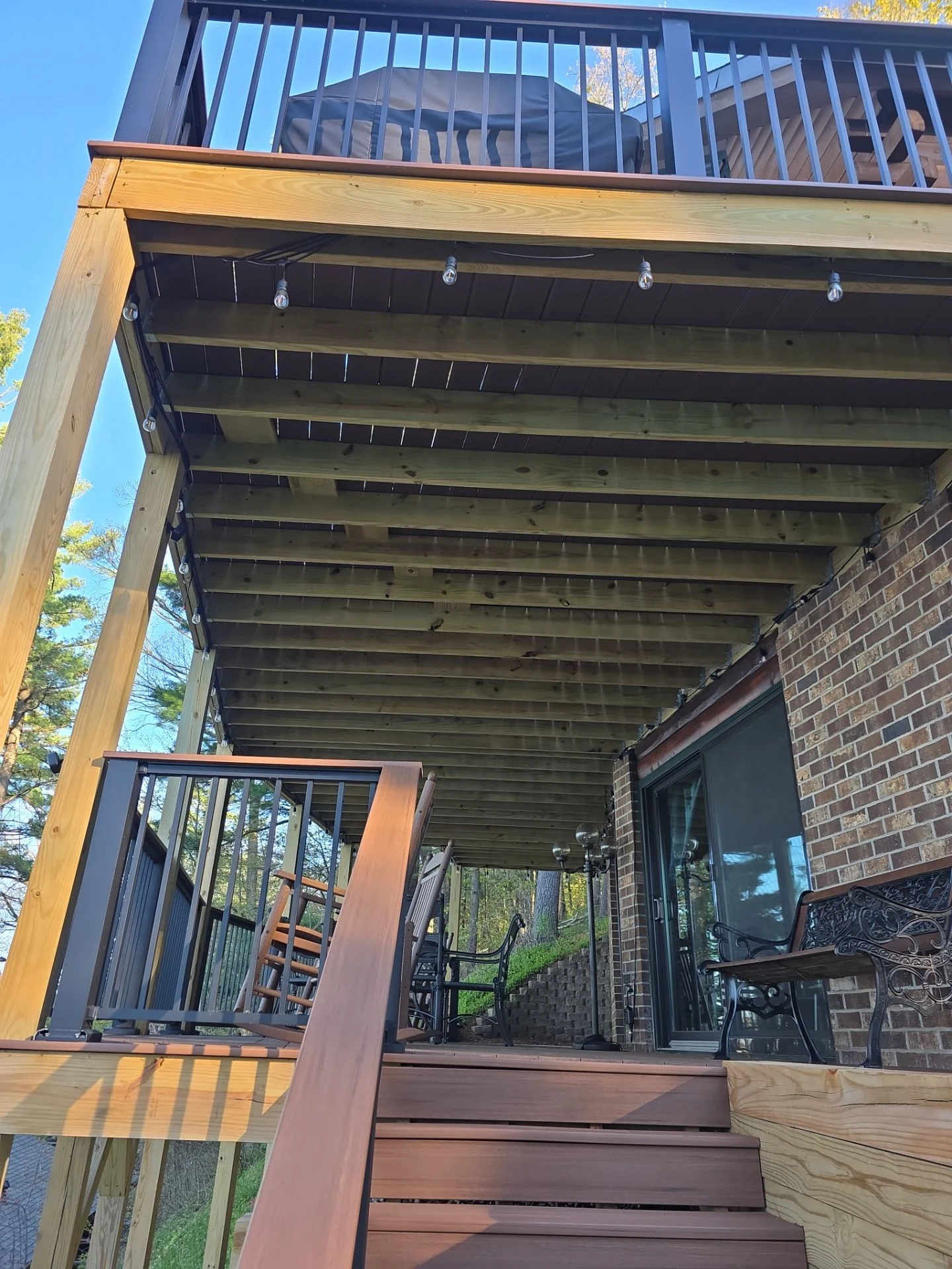 Existing framing beneath the Newaygo deck